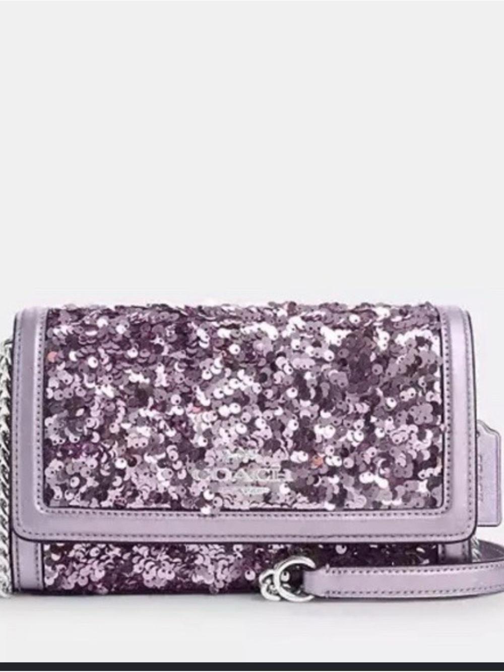 Coach Lavender Sequin Crossbody Bag